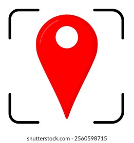 location icon. location marker on map. Flat vector navigation illustration on white background eps 1