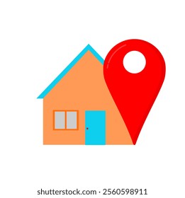 location icon. location marker on map. Flat vector navigation illustration on white background eps 2