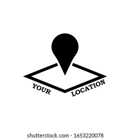 Location icon, markup sign design. Point position. Geolocation