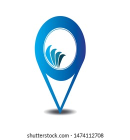 location icon with a modern design