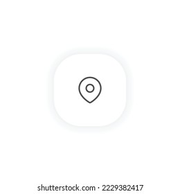 Location icon modern vector line design pin access maps gps marker