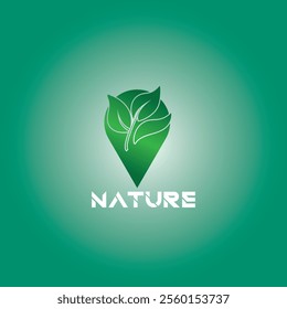 Location icon natural logo design