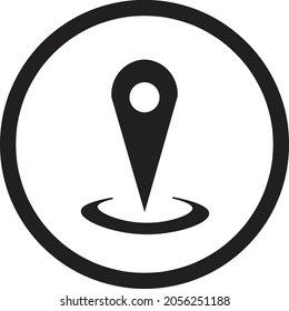 it is a location icon for navigation, with an aesthetic line design. perfect use for web, design, star up and etc. 