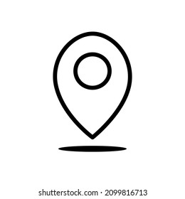 Location icon. Navigation concept. App button. Place pin. Position symbol. Flat art. Vector illustration. Stock image. 