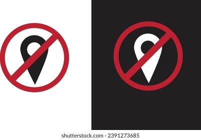 Location icon not black and white background