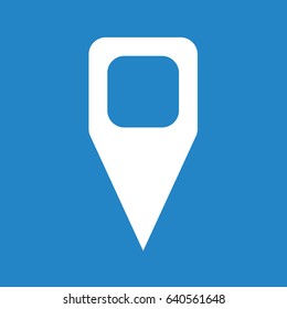 Location icon on blue background