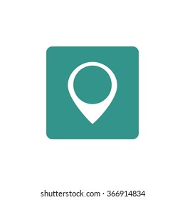 Location icon on coloured round background with creative style