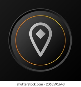 Location Icon On Dark Button