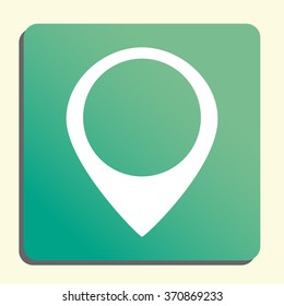 location icon, on green rounded rectangle background, white outline