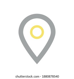 Location icon on the map in color