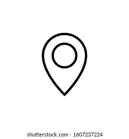 Map Pin Icon Location Symbol Outline Stock Vector (Royalty Free ...