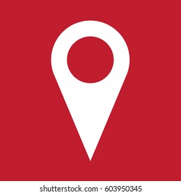 Location icon on red background