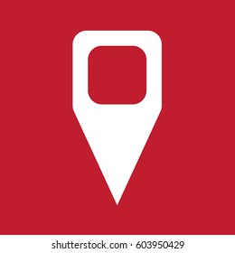 Location icon on red background