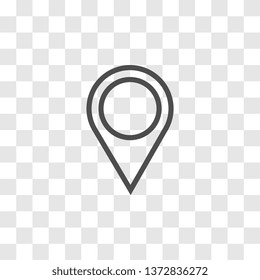 Location icon on transparent background - vector