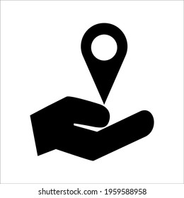 location icon on white background.