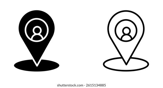 Location icon on white background