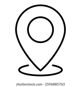Location icon in Outline Style. Simple Outline Icon Vector. Simple Vector Design