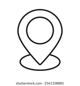 Location icon Outline vector line symbol