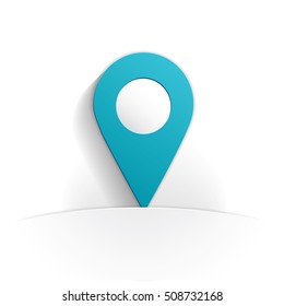 location icon paper style full vector