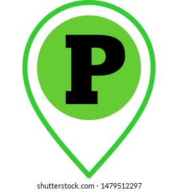 location icon, parking, vector illustration
