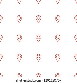 location icon pattern seamless white background. Editable outline location icon. location icon pattern for web and mobile.