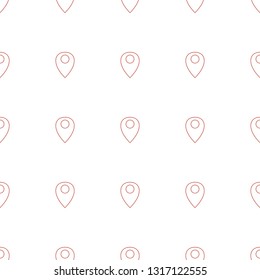 location icon pattern seamless white background. Editable line location icon. location icon pattern for web and mobile.