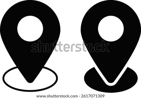 location icon. pin icons. position symbol. Map sign
