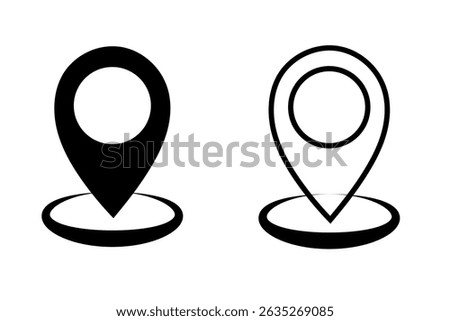 Location icon .Location pin icon. Map pin place marker. Map marker pointer icon set. GPS location symbol collection.