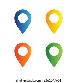 Location icon. Pin icon. Map pin icon vector on a white background