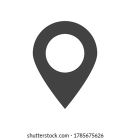 location icon. pin point flat style isolated on white background. vector illustration