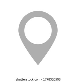 location icon. pin point flat style symbol isolated on white background. vector illustration