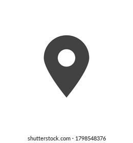 location icon. pin point isolated on white background. vector illustration
