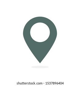 location icon; pin point map symbols isolated on white background. vector illustration