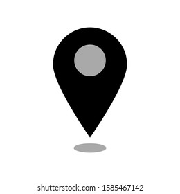 location icon; pin point map symbols isolated on white background. vector illustration