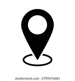 Icono de Locación Pin point. Punto de anclaje. Ilustración vectorial de icono de Locación