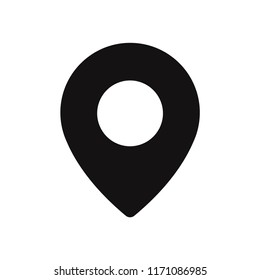 Location icon. Pin symbol. Map pin, pointer, placeholder, GPS sign isolated on white background.
