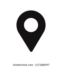 Location icon. Pin symbol. Map pin, pointer, placeholder, GPS sign isolated on white background.