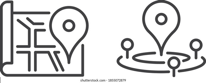 Standortsymbol. PIN-Symbol-Vektorgrafik 