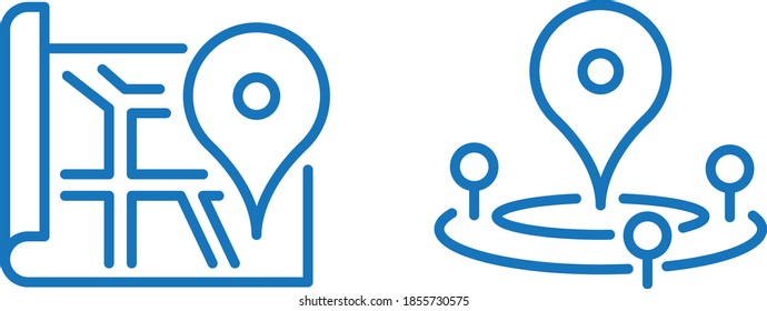 location icon. location pin icon vector (blue version) 