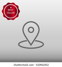 Location Icon Pin Vector Icon Illustration
