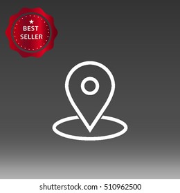 Location Icon Pin Vector Icon Illustration