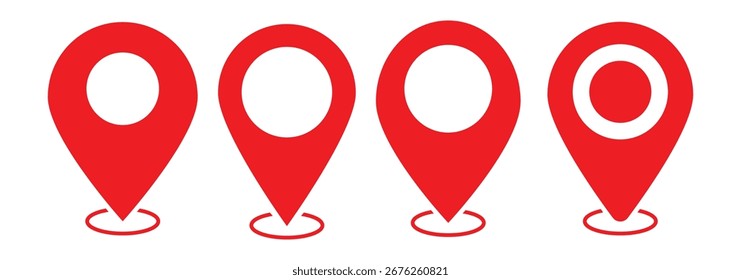 Icono de Locación, pin de ubicación, conjunto de Vectores de ícono de ubicación.