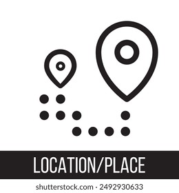 Standortsymbol. Platziere Icon.Trendy Flat Icon für Web.