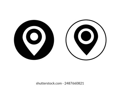 Location icon . Place position vector symbol. Gps map pin line icon. Navigation pointer pin sign for apps and websites.