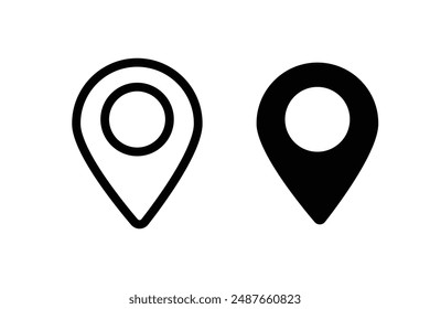 Location icon . Place position vector symbol. Gps map pin line icon. Navigation pointer pin sign for apps and websites.