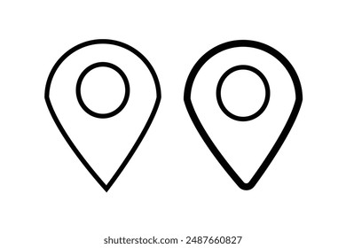 Location icon . Place position vector symbol. Gps map pin line icon. Navigation pointer pin sign for apps and websites.