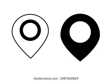 Location icon . Place position vector symbol. Gps map pin line icon. Navigation pointer pin sign for apps and websites.