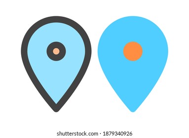 icono de ubicación, vector de icono de marcador de posición aislado en fondo blanco