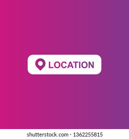 Location icon. Pointer, vector flat design