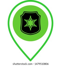 location icon, police, vector illustration